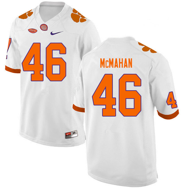 Men #46 Matt McMahan Clemson Tigers College Football Jerseys Sale-White